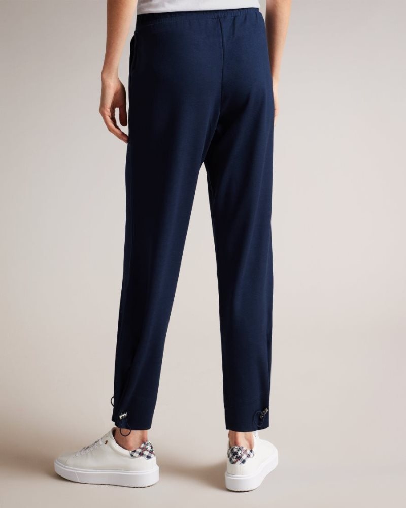 Navy Ted Baker Orthon Joggers With Pleated Cuff Trousers & Shorts | FONHKVB-15