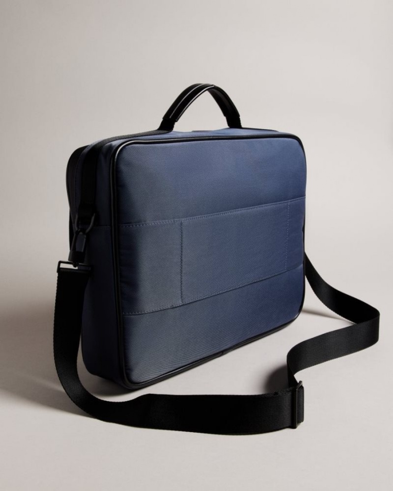 Navy Ted Baker Travyl Nylon Document Bag Document Bags | GPTWKRZ-17