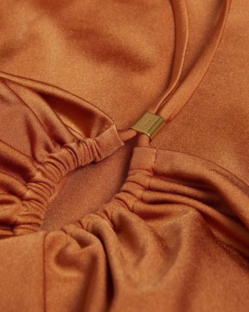 Orange Ted Baker Sheral Cut Out Detail Swimsuit Swimwear & Beachwear | JGPEFZD-28