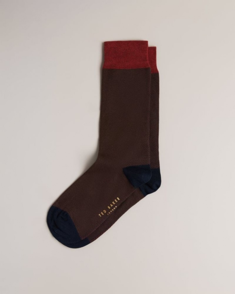 Orange Ted Baker Tedtext Semi Plain Socks Socks | BUKFZOD-74