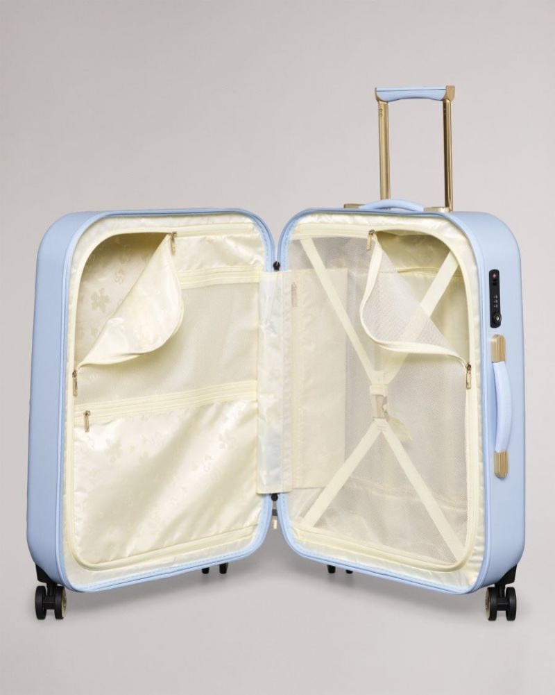 Pale Blue Ted Baker Bellll Bow Detail Medium Case 69x47.5x28cm Suitcases & Travel Bags | HDWXNPA-39