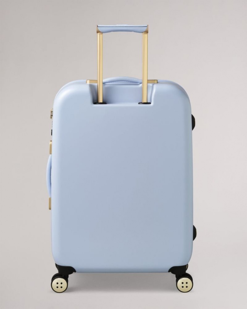 Pale Blue Ted Baker Bellll Bow Detail Medium Case 69x47.5x28cm Suitcases & Travel Bags | HDWXNPA-39