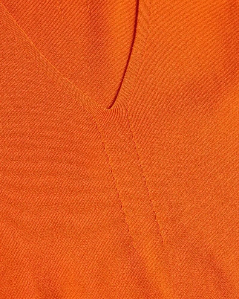 Pale Orange Ted Baker Sarhaa Engineered Knit Top T-Shirts & Vests | UESFWBX-64