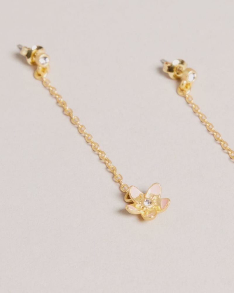 Pale Pink Ted Baker Bayylor Blossom Drop Earrings Jewellery | LIRWEFG-58