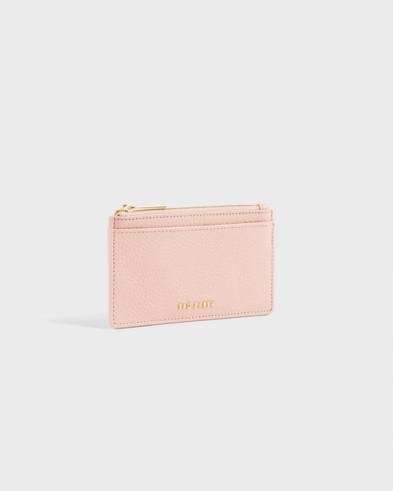 Pale Pink Ted Baker Briell Zip Card Holder Purses & Cardholders | VOQKEYI-48