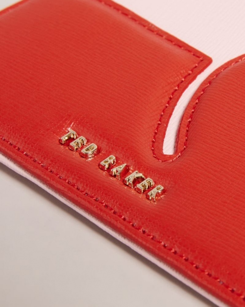 Pale Pink Ted Baker Huni Heart Zip Card Holder Purses & Cardholders | YORCHKL-28
