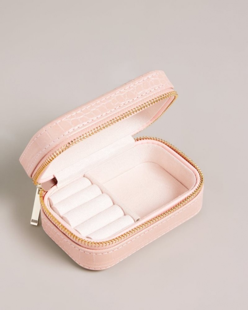 Pale Pink Ted Baker Ivee Mini Jewellery Case Jewellery | TEVRDFC-45