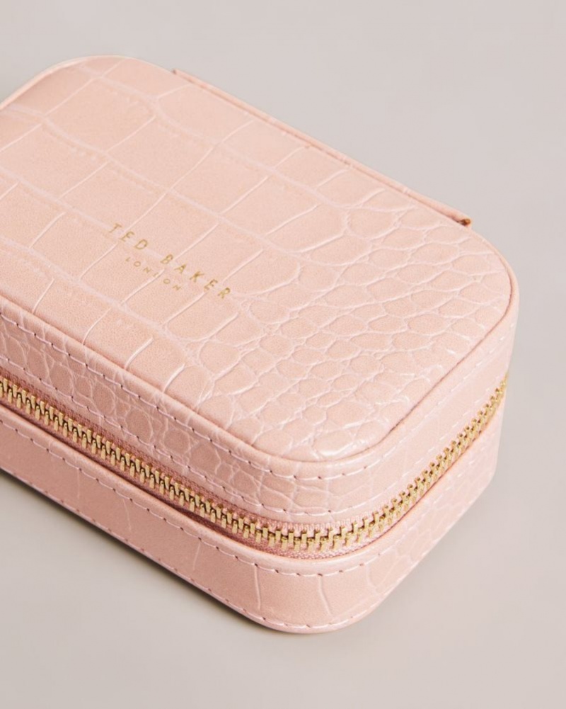 Pale Pink Ted Baker Ivee Mini Jewellery Case Jewellery | TEVRDFC-45