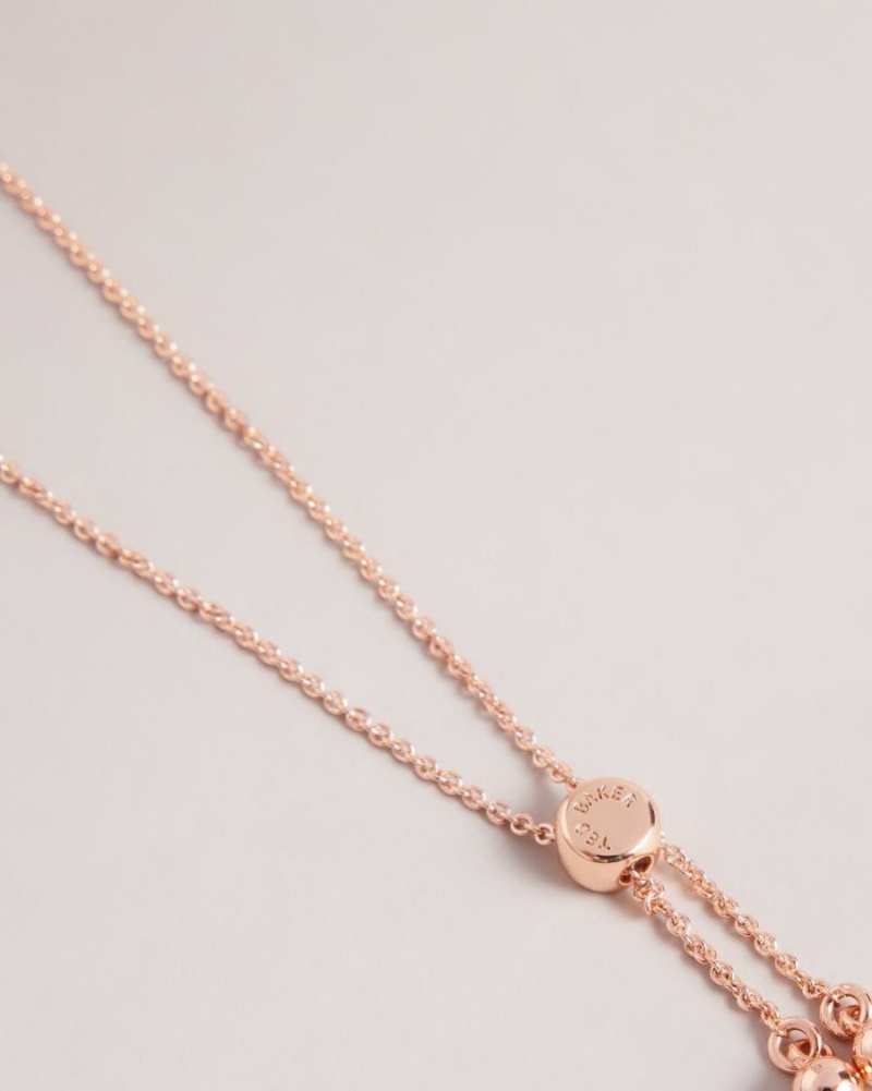 Rose Gold Colour Ted Baker Braidn Blossom Bracelet Jewellery | SJEZVMF-63