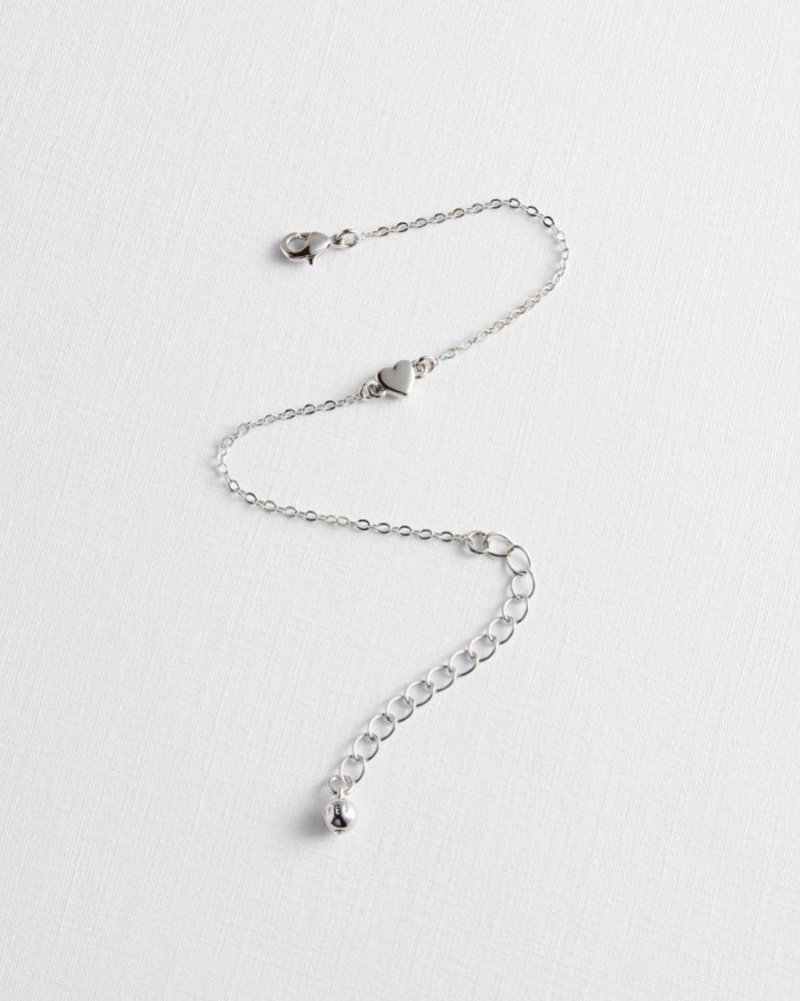 Silver Ted Baker Harsaa Mini Heart Bracelet Jewellery | IRAMJKQ-38