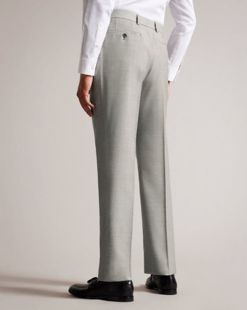 Stone Ted Baker Artimtr Wool Cross Hatch Suit Trousers Suits | JUCLOXW-93