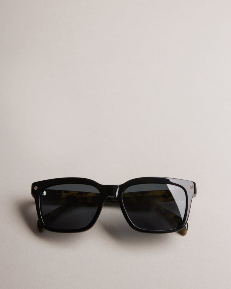 Tan Ted Baker Geoorge Square Tortoiseshell Arm Sunglasses Sunglasses | TSFJWRI-73