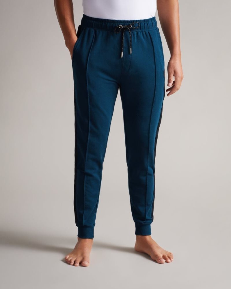 Teal-Blue Ted Baker Partrig Soft Front Seam Joggers Pyjamas & Nightwear | SZYOVJT-62