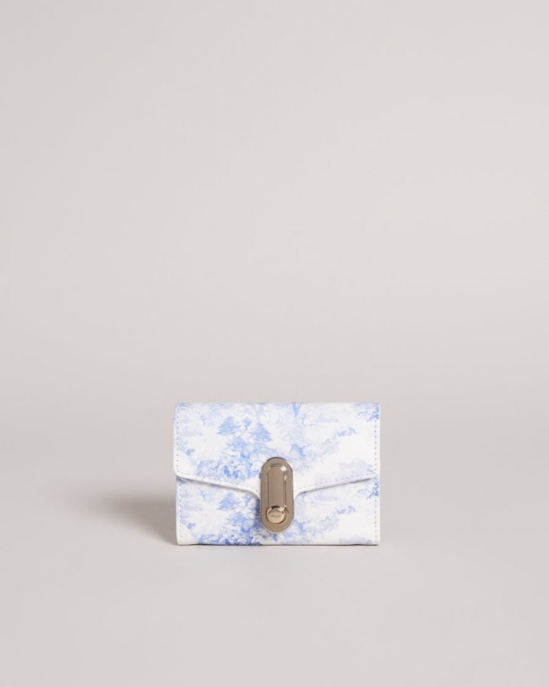 White Ted Baker Ayalam New Romantic Landscape Small Purse Purses & Cardholders | OLFISEM-74