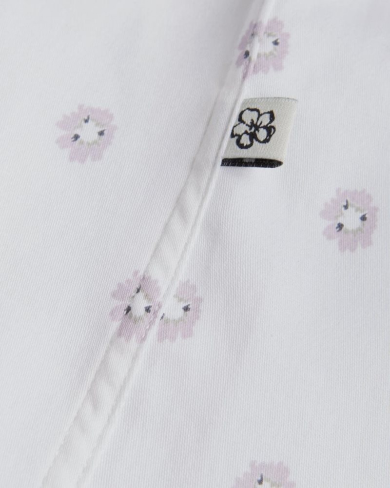 White Ted Baker Kymsho Short Sleeve Floral Shirt Shirts | UAZEMVN-01