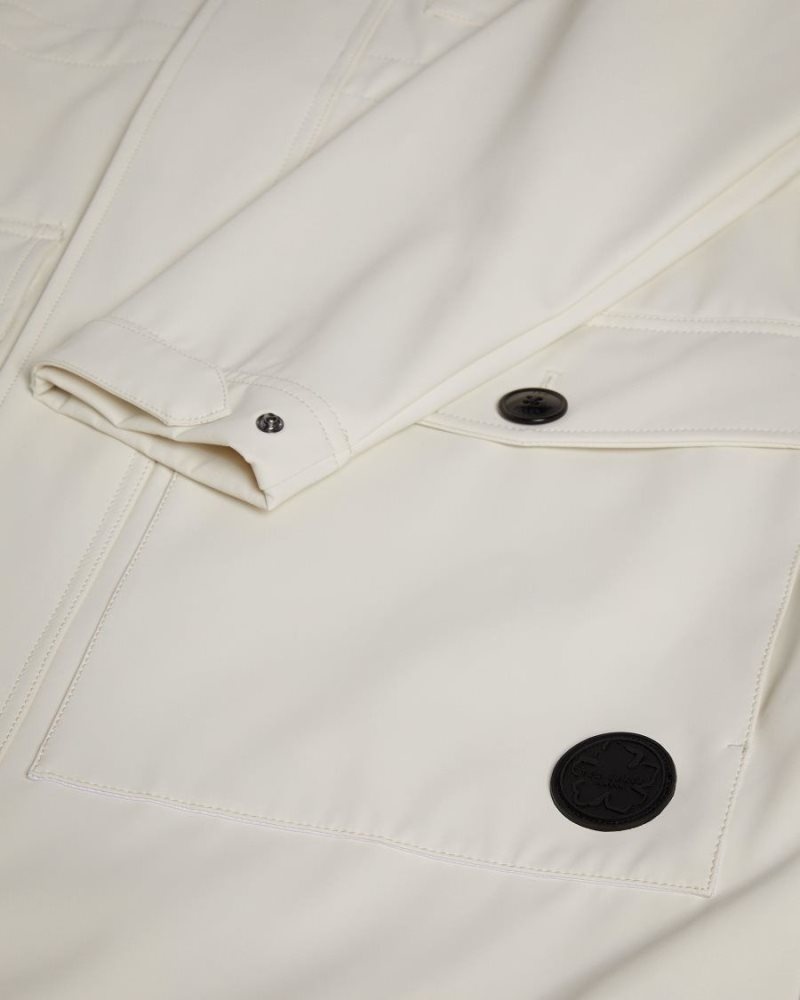White Ted Baker Papil Coated Utility Jacket Coats & Jackets | DVTEPMS-23
