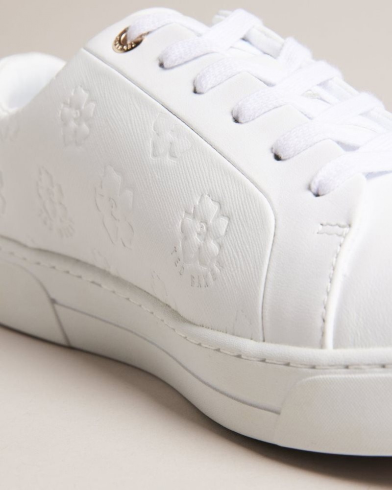 White Ted Baker Taliy Magnolia Cupsole Trainers Trainers | UQDYTEP-81