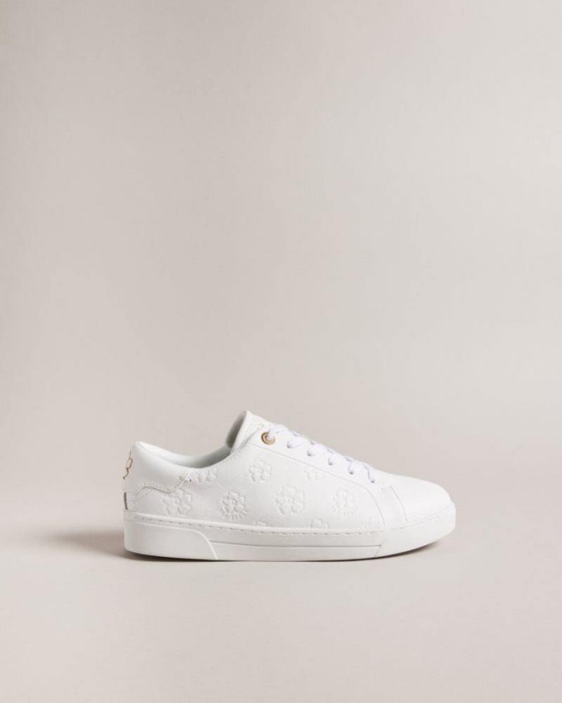White Ted Baker Taliy Magnolia Cupsole Trainers Trainers | TMGCDZF-74