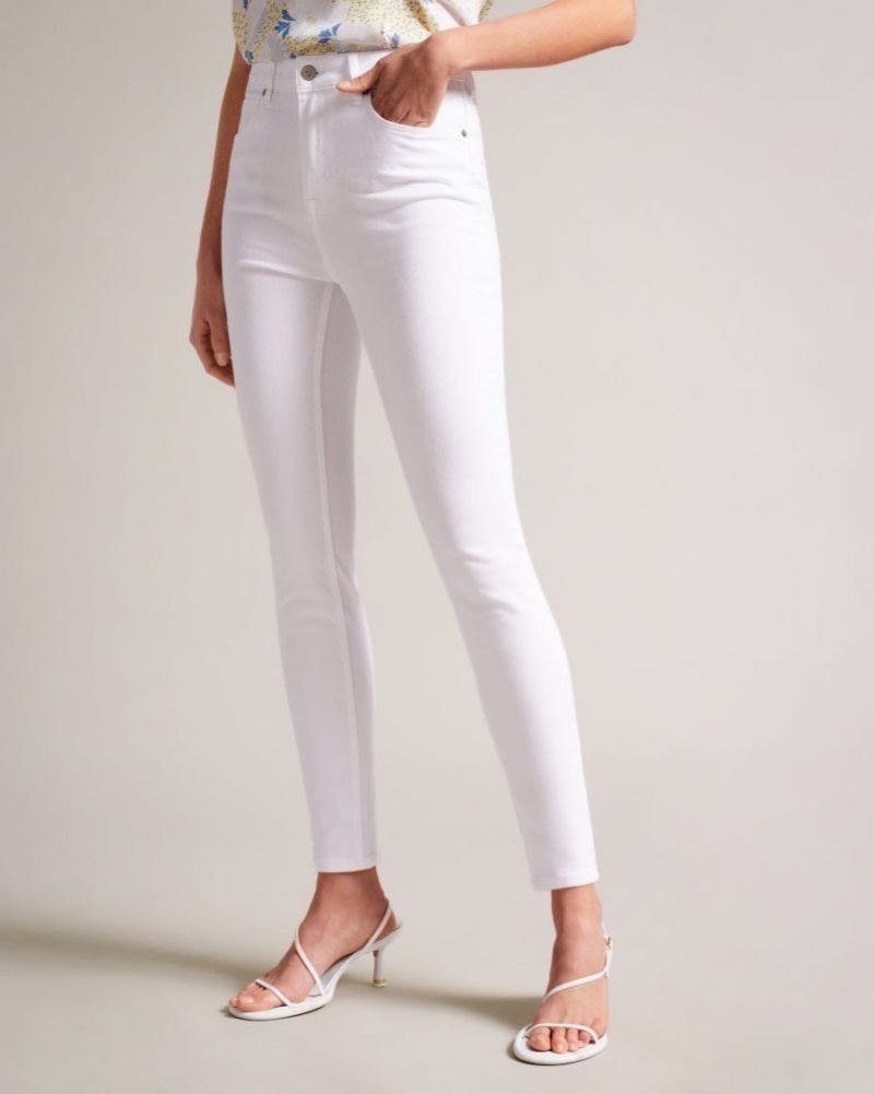 White Ted Baker Ziarah Skinny Jeans Jeans | CETYOIP-37