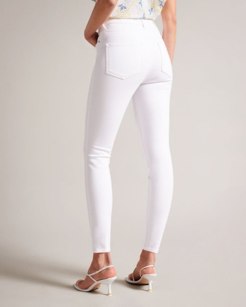 White Ted Baker Ziarah Skinny Jeans Jeans | CETYOIP-37