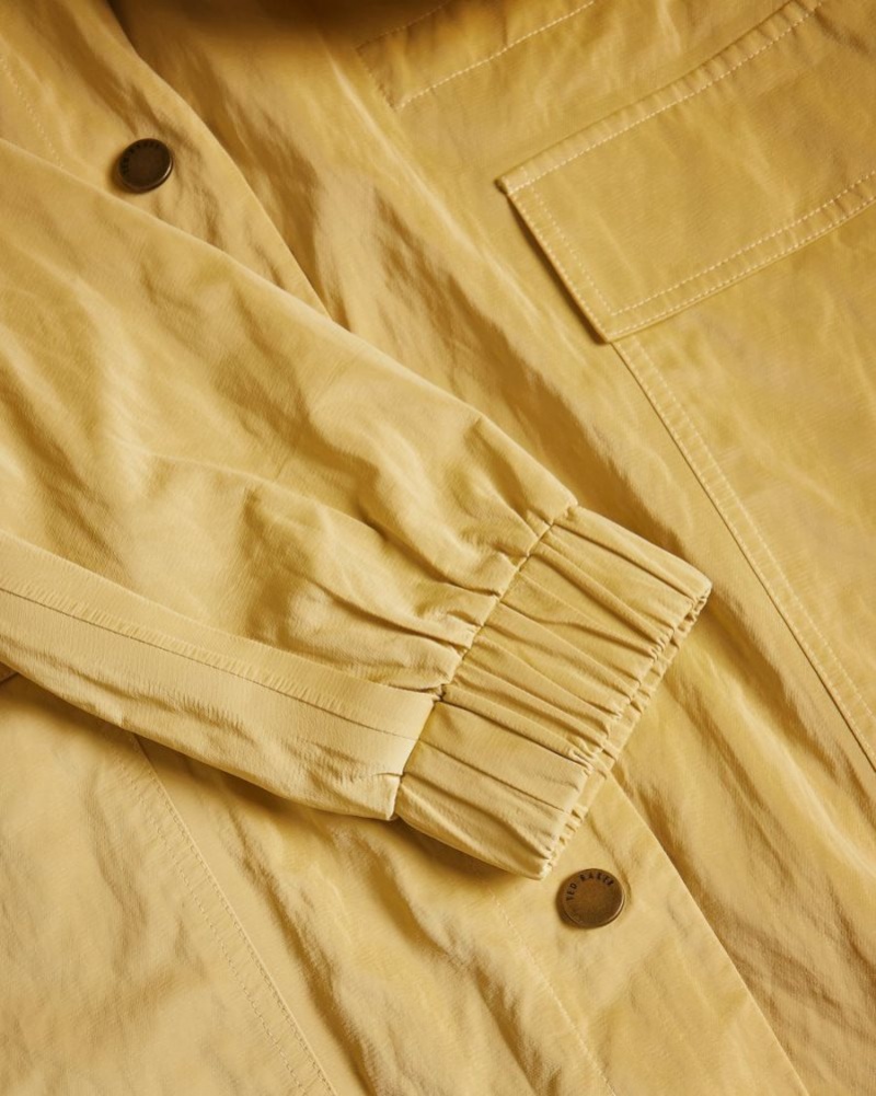 Yellow Ted Baker Renniey Technical Rain Mac Coats & Jackets | MVFEAYG-49